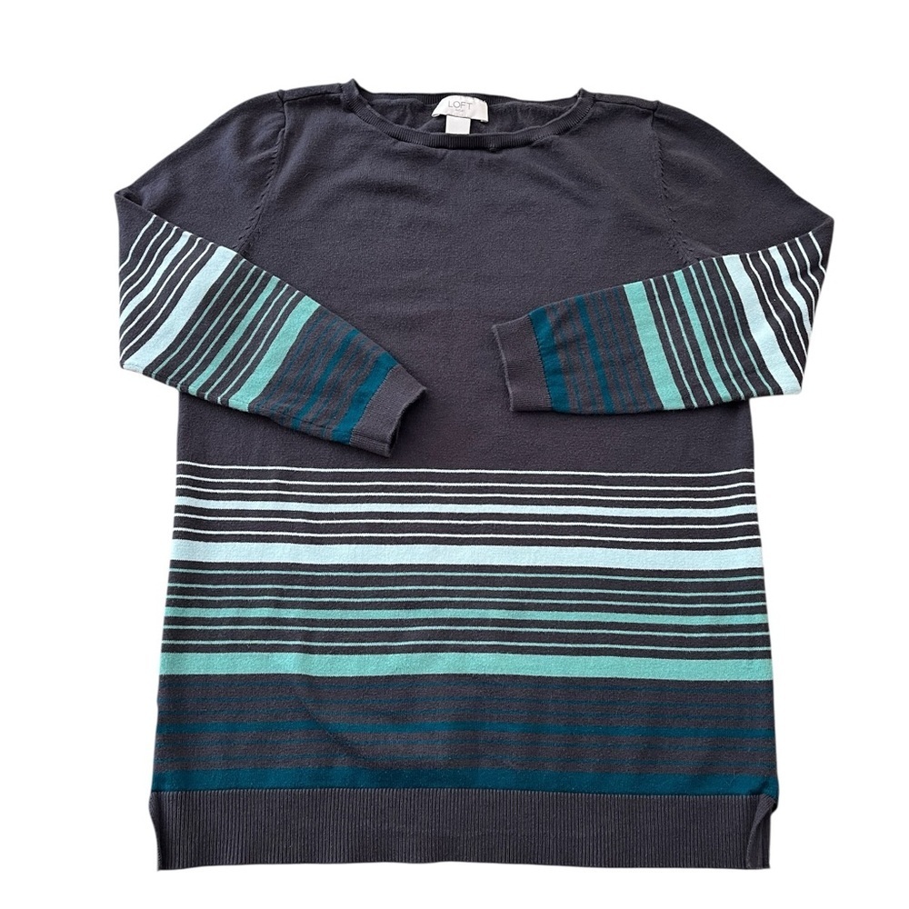 LOFT Striped Long Sleeve Sweater Size M